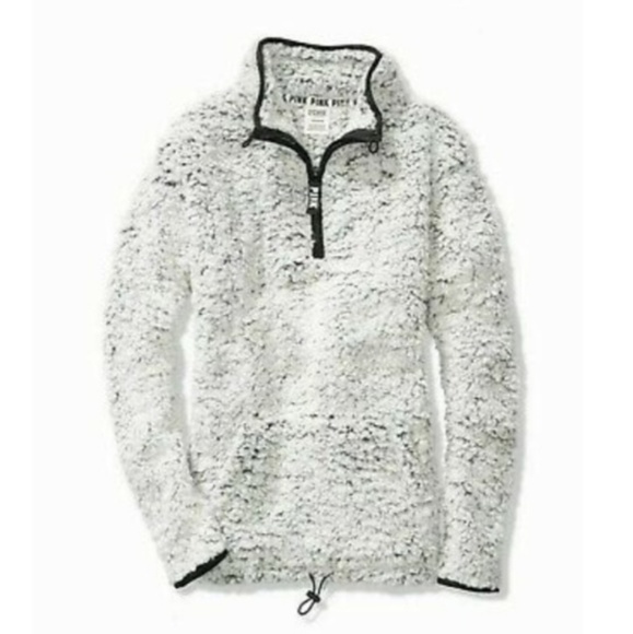 victoria secret pink sherpa sweatshirt